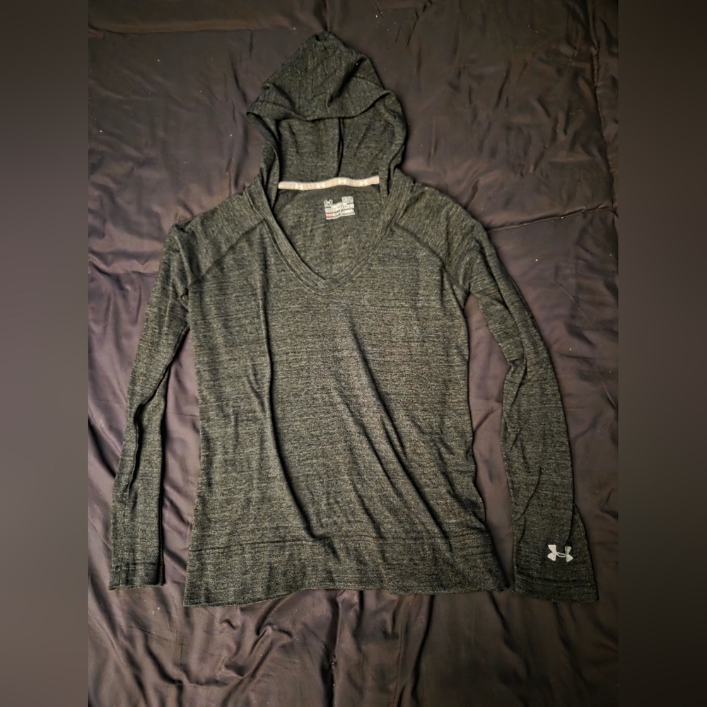 Under Armour Gray/Black Long Sleeve With Hood